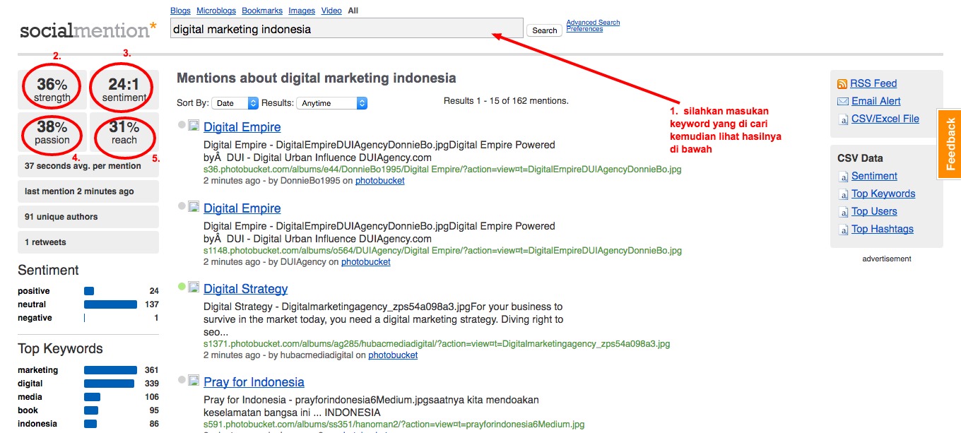digital marketing indonesia Page 1 Social Mention search